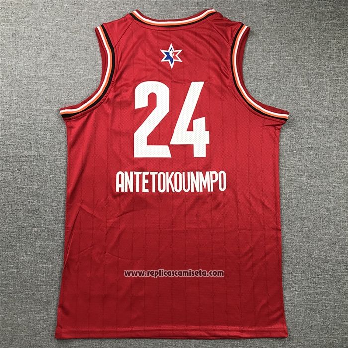 Camiseta All Star 2020 Milwaukee Bucks Giannis Antetokounmpo #24 Rojo